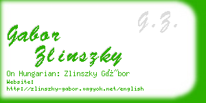 gabor zlinszky business card